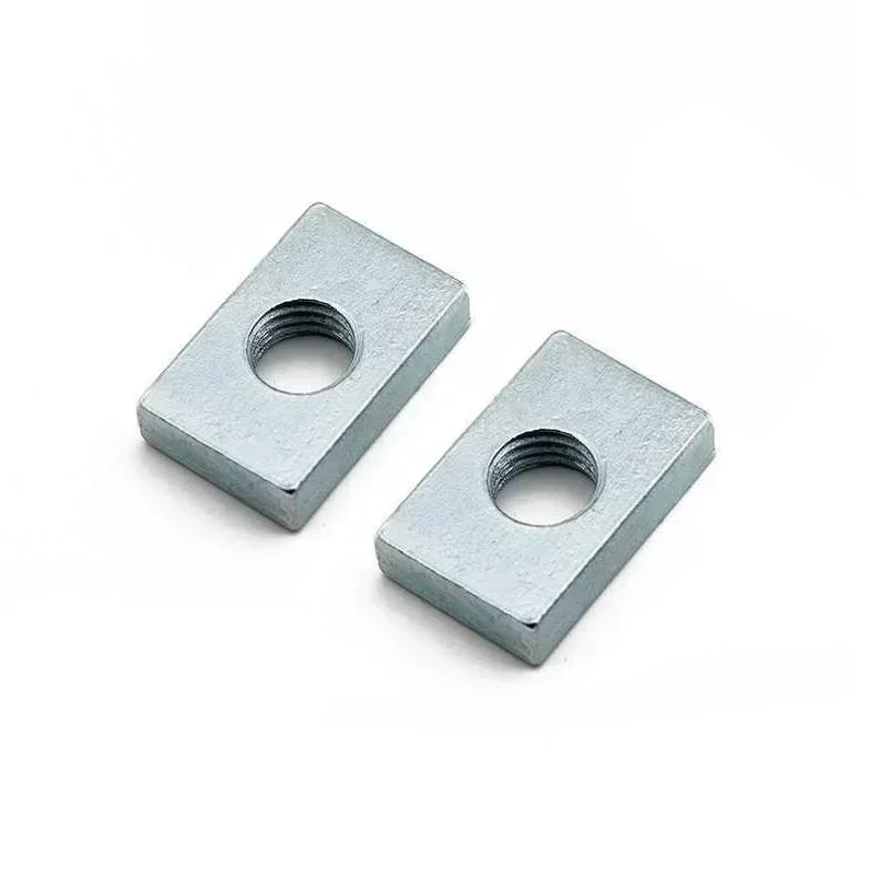 100pc M8x20x13x4 Square Nut  Rectangular Nuts GB39 Aluminum Profile Accessory Slider Block Thin Countersunk