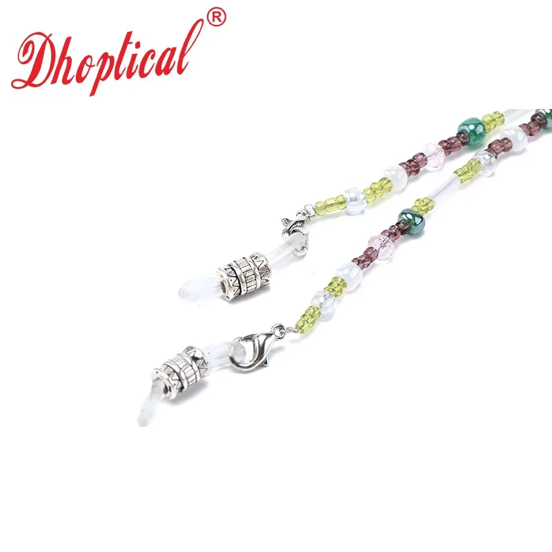 Beaded glasses chain, green fashion eyeglass & sunglass strap for women stylish by dhoptical image 4