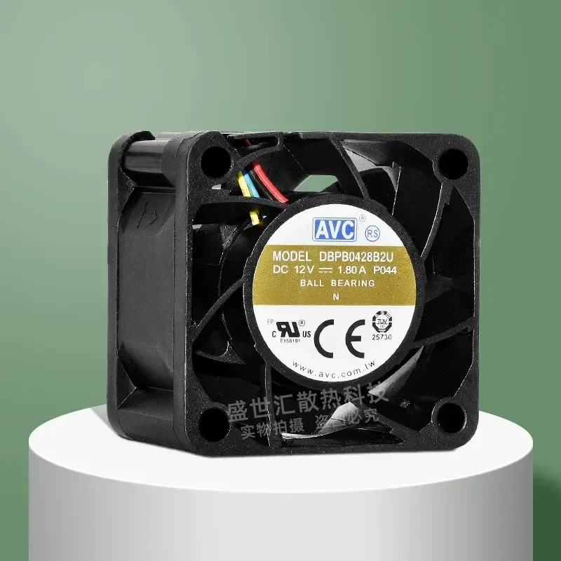 AVC DBPB0428B2U for Violent 4028 12V 1.8A Chassis Server Dual Ball Bearing 4-Wire PWM Fan 40mm