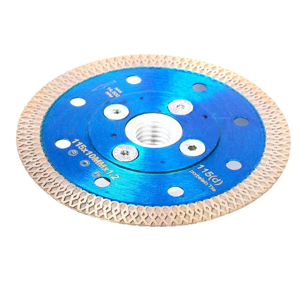 Lama per sega diamantata 1Pc con filettatura flangiata 105/115/125mm disco da taglio per parti di macchine utensili per il taglio di pietre in gres porcellanato