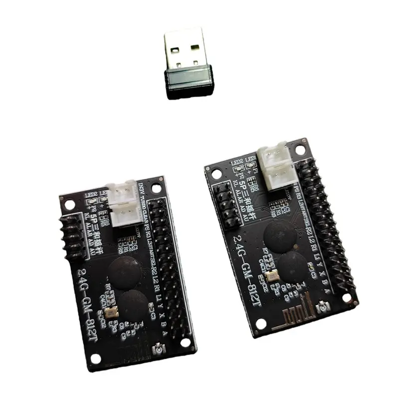 A99E-2.4G Wireless 2 Players For Arcade USB Arcade Zero Delay Joystick Encoder PCB Board For Diy Arcade Game Console Parts.