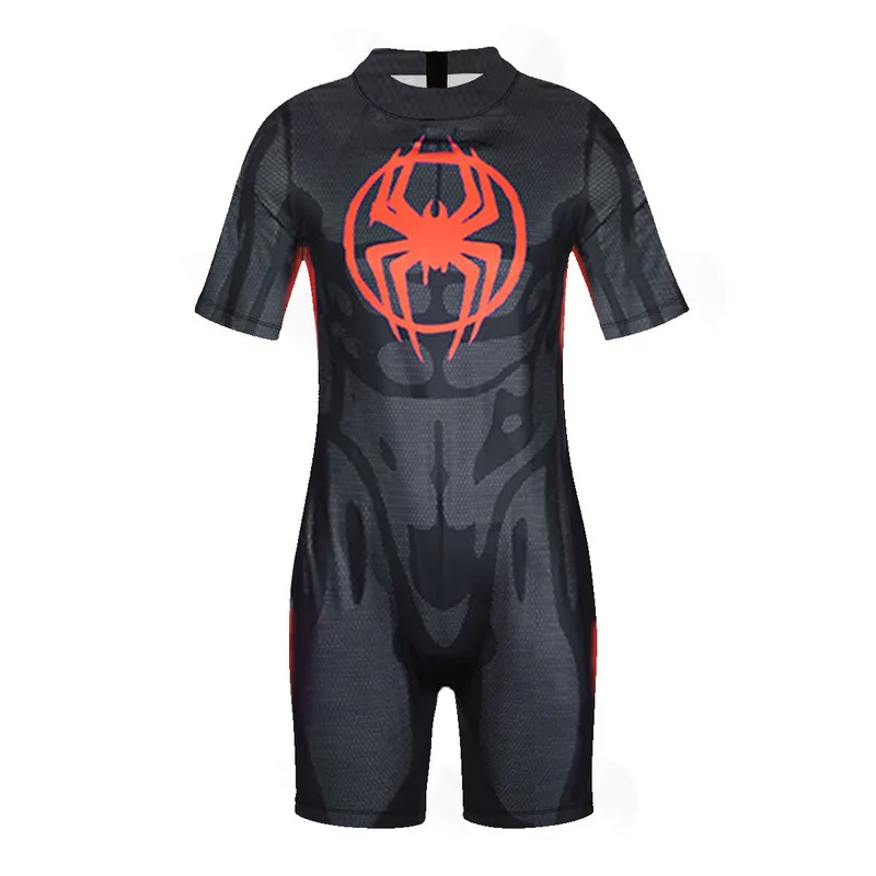 2024  Summer Outdoor Spider-man Printed Tight Children\'s Swimwear Boys And Girls One-piece Beach Clothing Marvel Cosplay Clothes