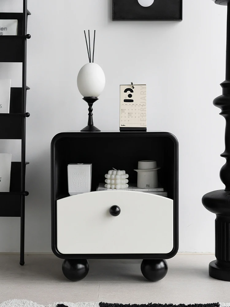 Modern Simplicity Night Table Bedroom Decoration Storage Cabinet Nordic Light Luxury Style Creative Arch Home Bedside Table