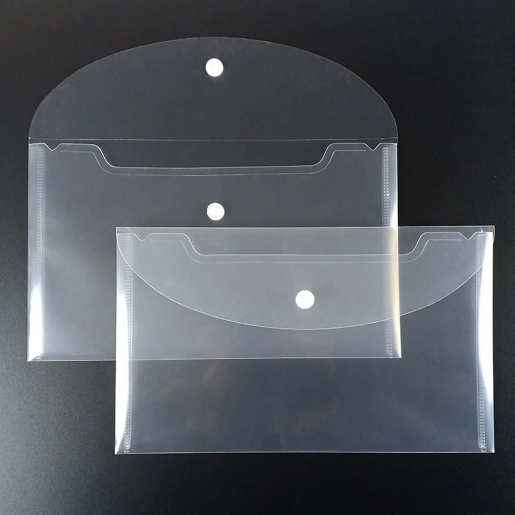 

20Pcs Transparent Receipt Organizer Bags Reusable Document Holders File Folder Invoice Storage Paper Container