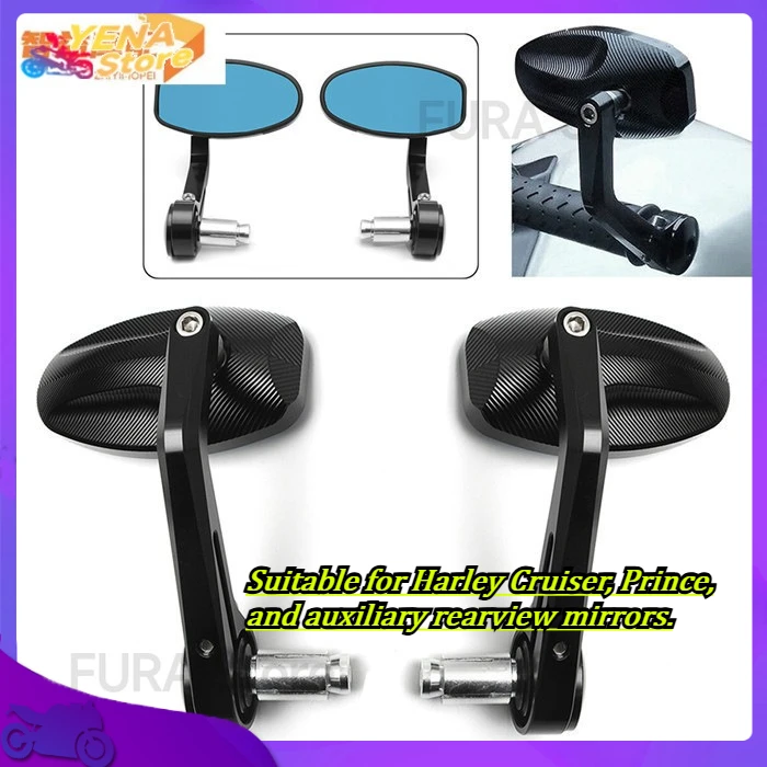 

Motorcycle blind spot rearview mirror. Wide-angle adjustable.Suitable for Harley Cruiser, Prince, and auxiliary rearview mirrors