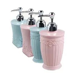Shampoo Lotion Hand Pump Container Soap Liquid Dispenser 400ML Pink / Blue