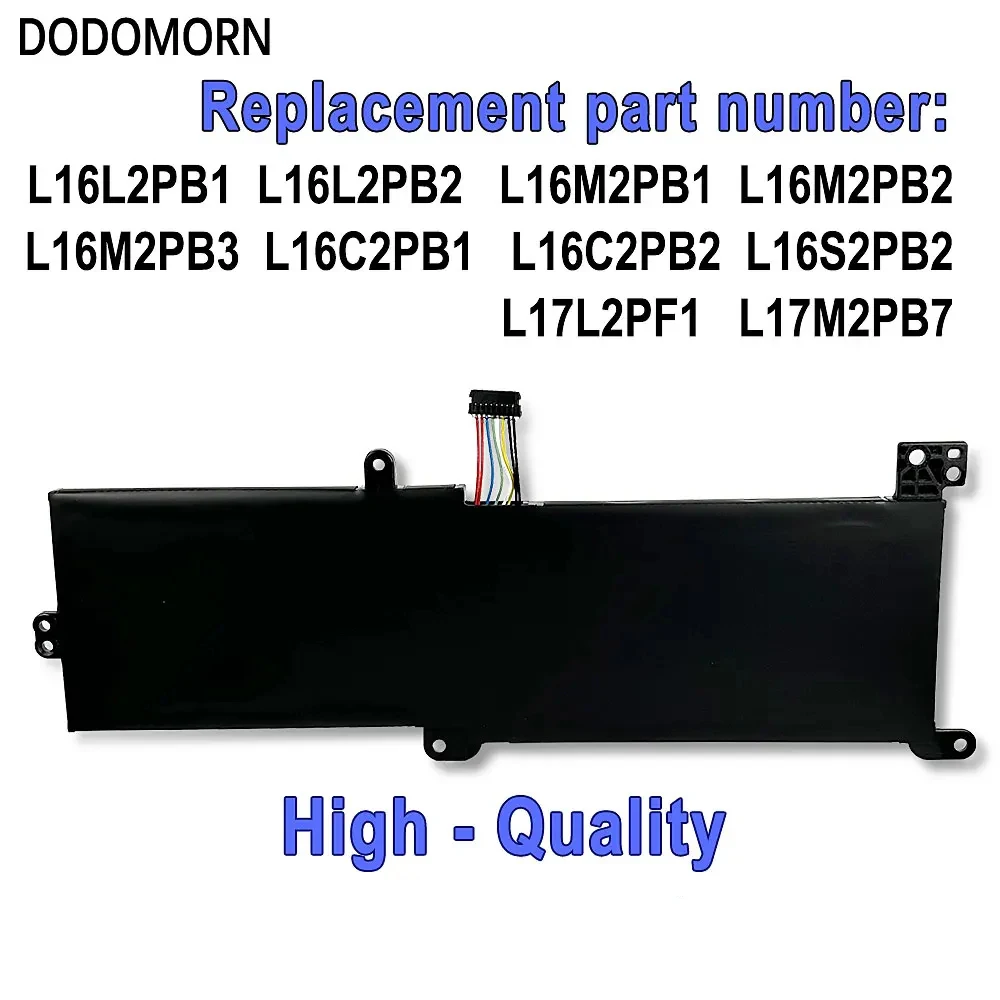 DODOMORN-bateria do portátil para Lenovo, Ideapad 320, S145, 520, 130, V320, V1, L17L2PF1, L17M2PB7, L16S2PB2, L16M2PB3, L16C2PB1, L16M2PB1