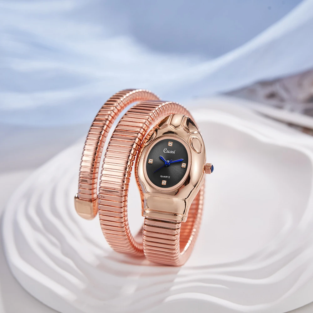 女性のためのスネーククォーツ時計,エレガントなブレスレット, - Zodiac Luxury Watch のレビューと価格