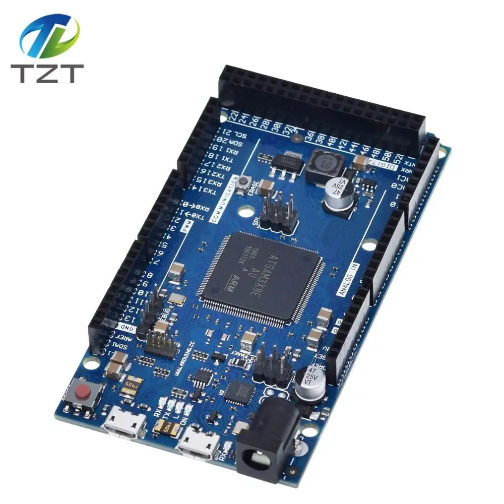 Imagem -05 - Tzt-official Duemilanove Due r3 Board Sam3x8e 32-bit Arm Cortex-m3 Mega2560 r3 Duemilanove Arduino Due Board