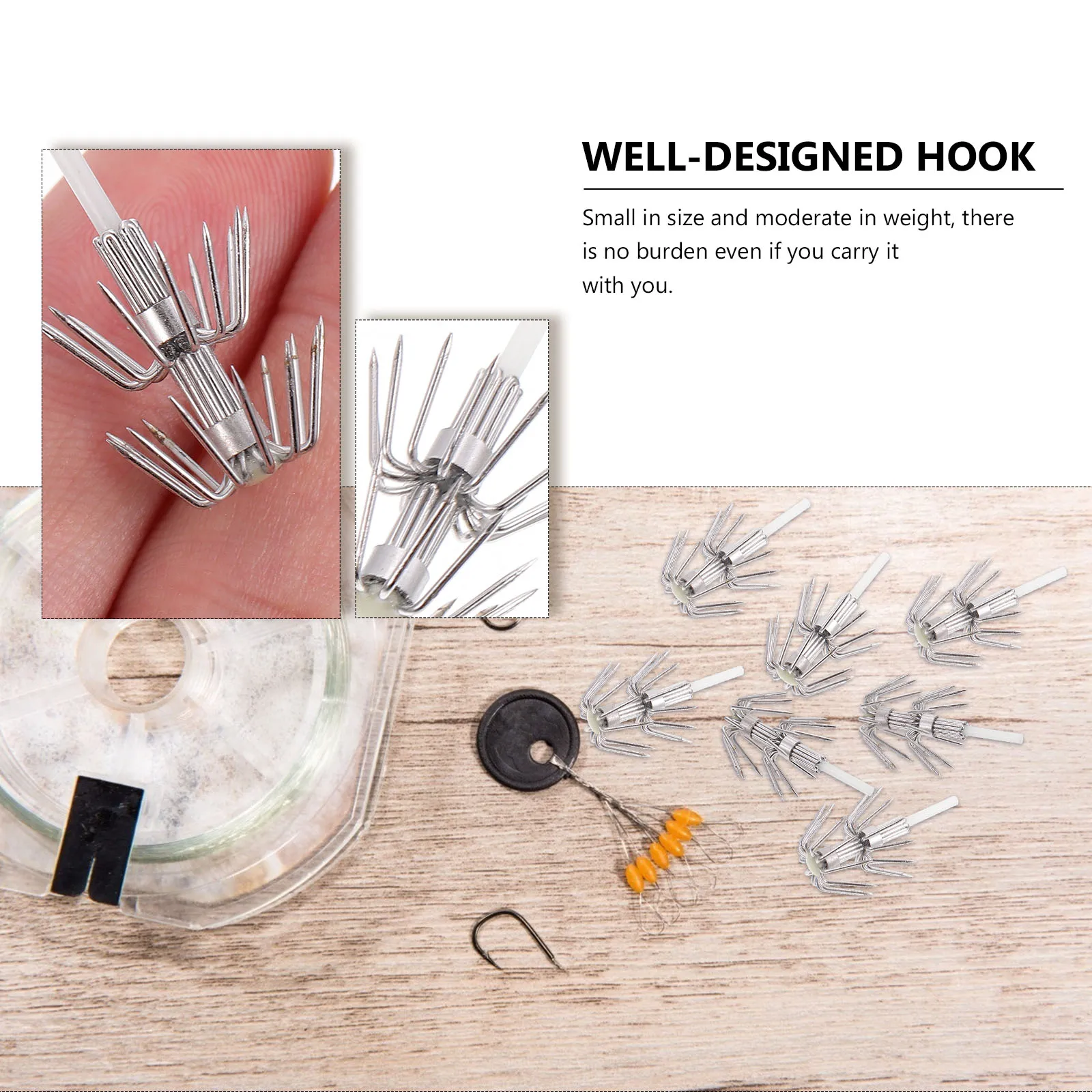 

Stainless Steel Umbrella Hook Fishing Gear and Equipment for Catfish Hooks Bait Circle Kit Carp Bass