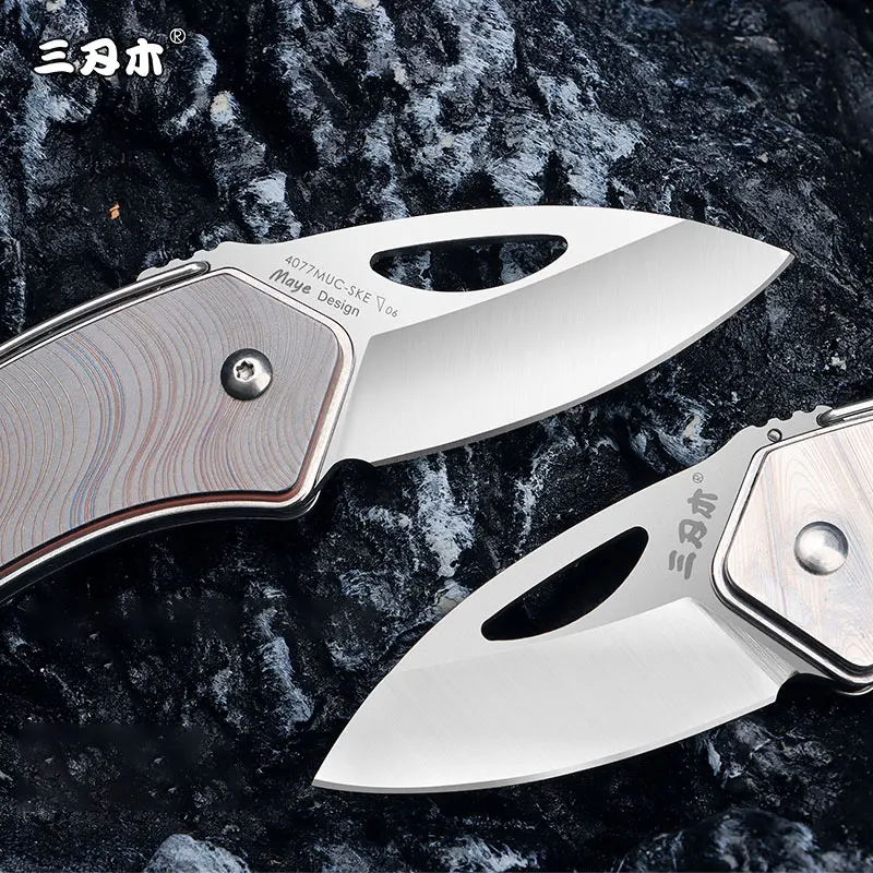 SANRENMU SRM 4077 4Cr15N Blade Material Multi-Functional EDC Tool Outdoor Survival Camping Mini Pocket Folding Knife