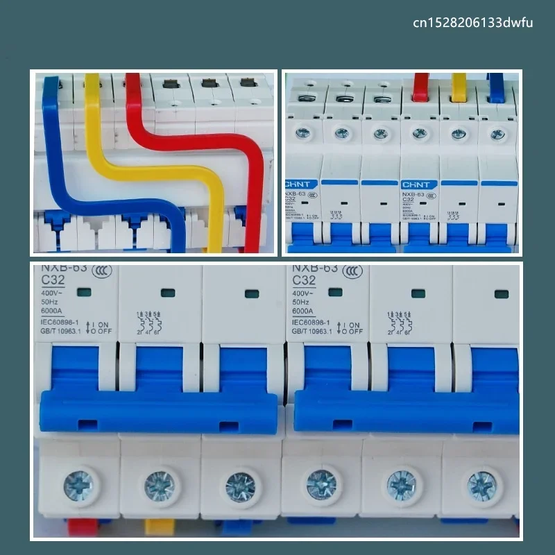 Busbar Leakage Circuit Breaker Power Connection Piece Bending Safety Assembly 2P 3P 4P MCB RCBO Electric Wire