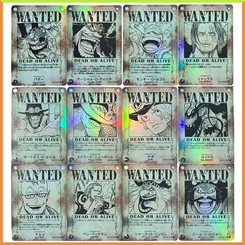 

Anime ONE PIECE DIY ACG Teach Shanks Buggy Luffy Ace Marco Newgate Kaidou Game Collectible Cards Toys for boys Birthday Present