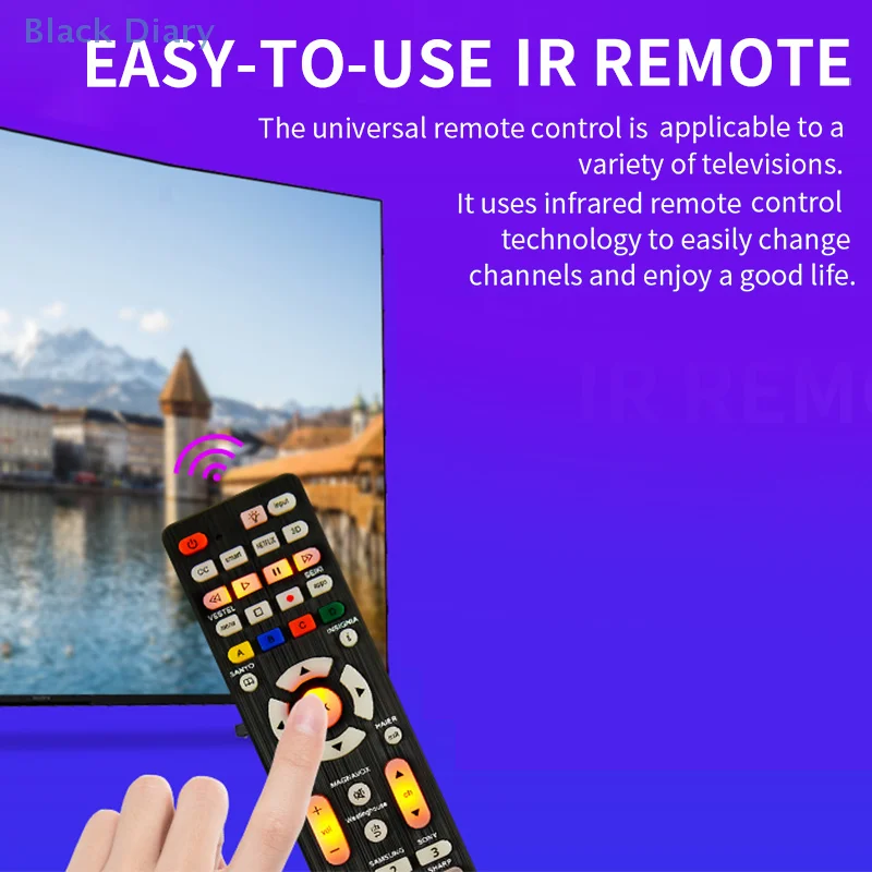 Universal RC-G008 Replcement Remote Control With Light In The Night For All Models And Brands TV Suitable For LCD TVs