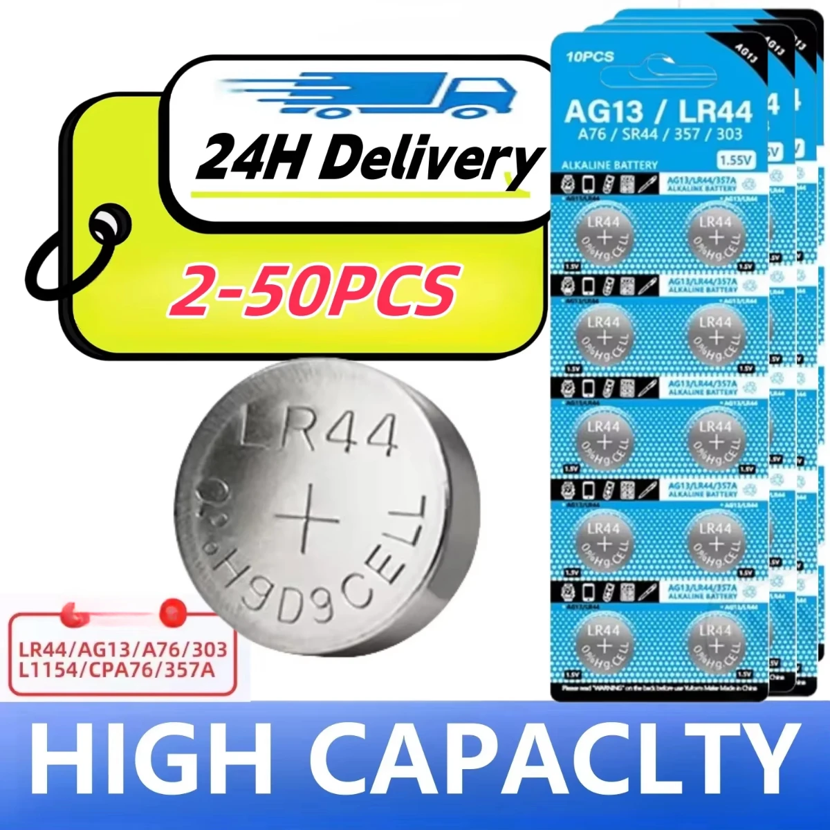 AG13 LR44 A76 357 357A LR1154 SR1154 SR44 1,55 V Alkaline Batterie Für Uhr Rechner Auto Schlüssel Fernbedienung Uhr taste Knopfzelle
