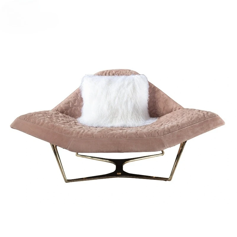 

Creative Art Polygonal Fabric Texture Leisure Chair Living Room Model Room Single Lounge Chair