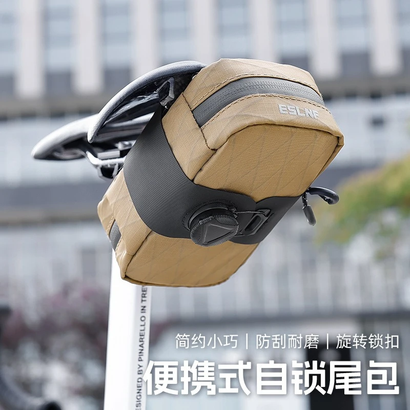 

Mountain Road Bike Bag, Cycling Bag with Self-Locking Knob, Saddle Bag, Water-Resistant Cycling Gear
