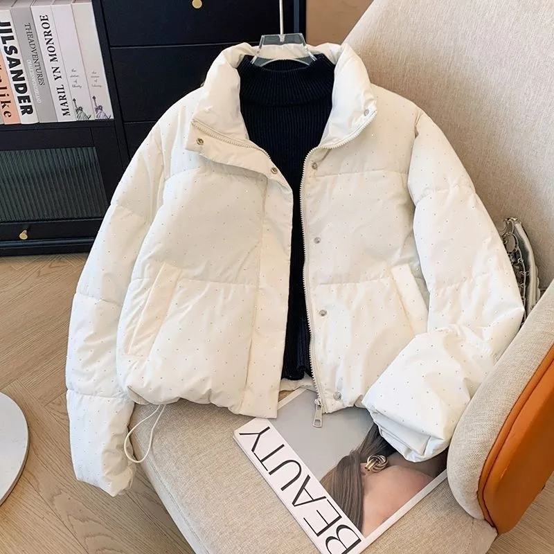 

2025 New Down Padded Jacket Women Winter Parkas Fashion Thick Warm Short Cotton Clothes Bread Coat Female Loose Outerwear