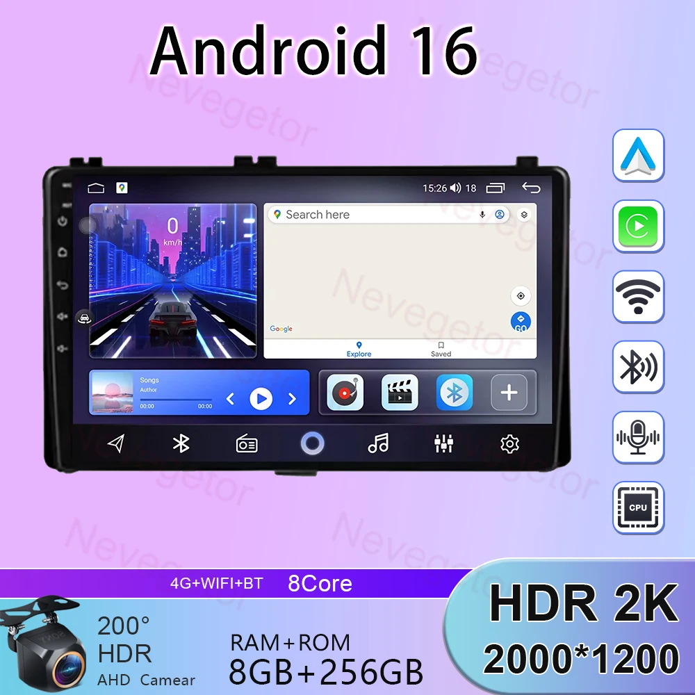 

TS10 For Toyota Auris 2014 2015 2016 2017 2018 Android 16 Carplay Car Radio Navigation GPS Multimedia Player Stereo WIFI 5G WIFI