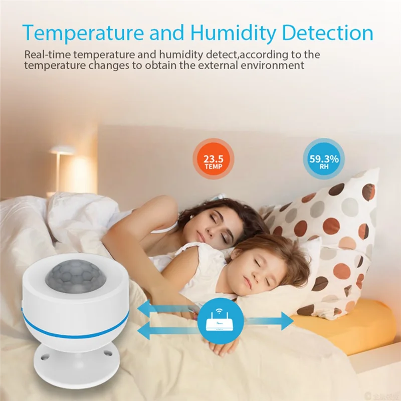 ABKN-4PCS Z-Wave 700 PIR Motion Detector With Temperature Humidity Light Sensor Home Automation Work With Smartthing Vera B