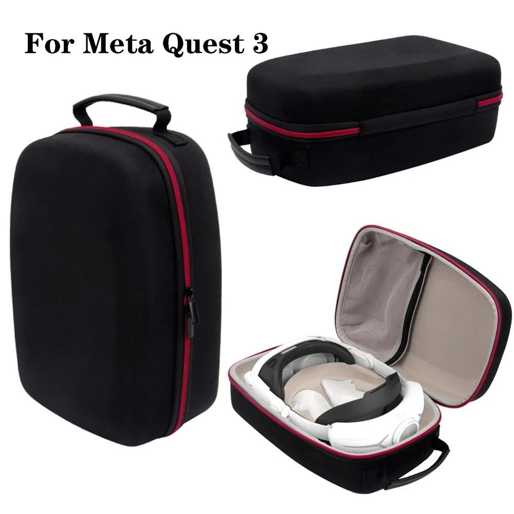 

New Travel Carrying Case for Meta Quest 3 Headset Controllers EVA Hard Shell Storage Bag for Meta Quest3 VR Glasses Accessories