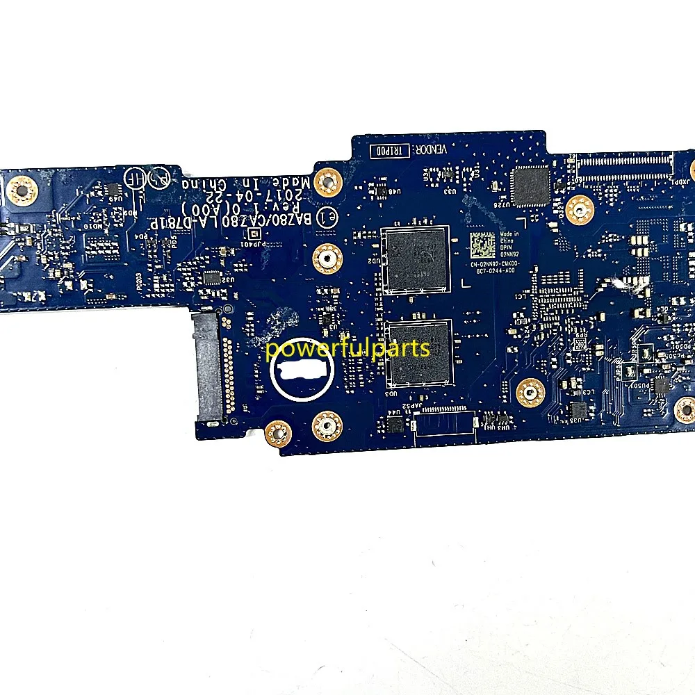 Imagem -03 - Placa-mãe para Dell Trabalho a Bordo Bom Xps 13 9365 Baz80 Caz80 La-d781p I77y75 I78500y Cpu 8g Ram