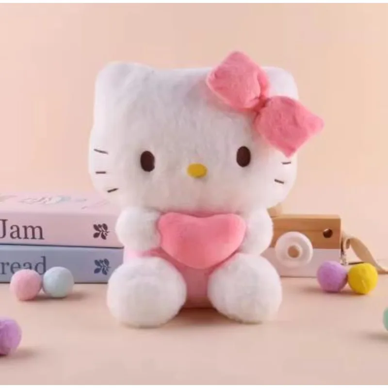 22cm Hello Kitty Kuromi Pillow KT Plush Toy Girls Soft Stuffed Animal Toys Heart My Melody Cinnamoroll Stuff Doll Gifts..