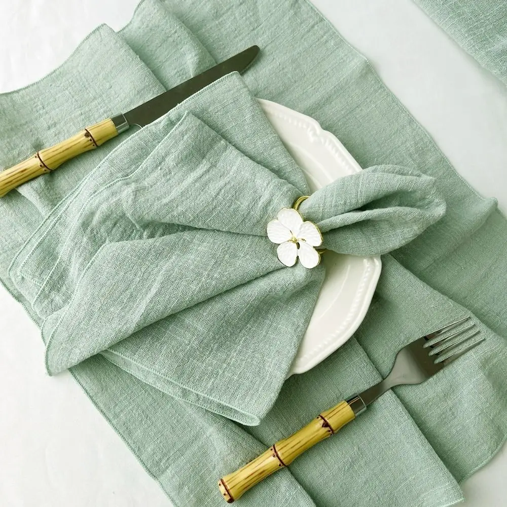 New 30x30cm Napkins Gauze Wedding Decor Everyday Use Dinner Tea Towel Cotton Cloth Christmas Napkin