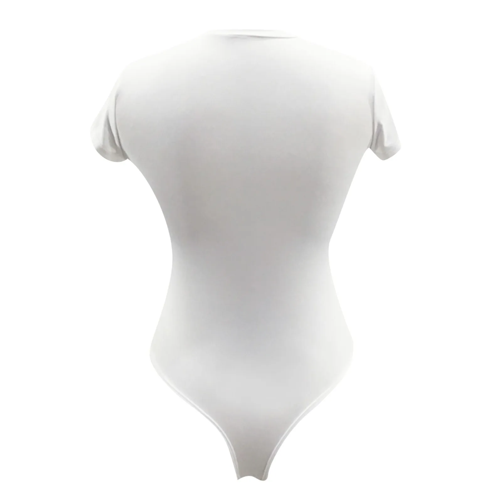 Sexy One Piece Bodysuit feminino, gola O, aberto, básico, branco, preto, vermelho, macacão, macacão magro, fêmea, manga curta, bodysuit