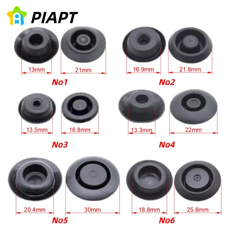 10PCS Black Rubber Hole Plug OE# 01658-01361 01658-02121 74849