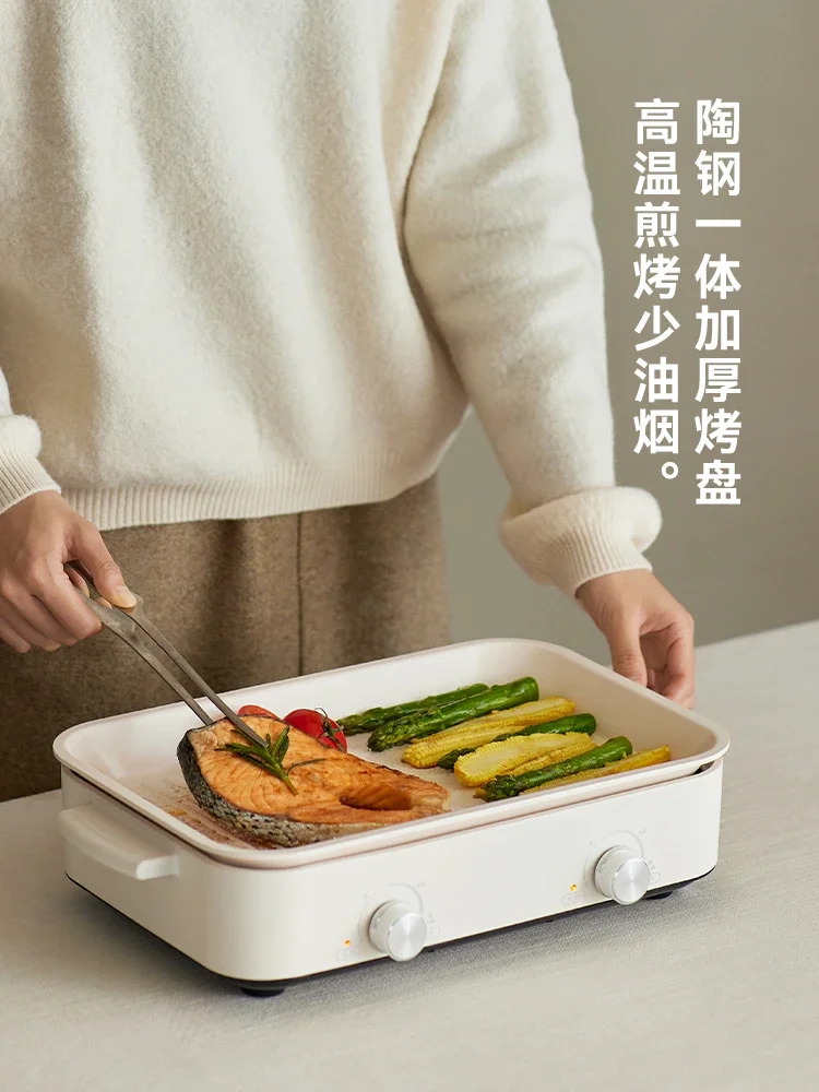 وعاء تسخين كهربائي متعدد الوظائف من Olayks 220 فولت للاستخدام المنزلي، شواية، قارب بخاري، طهي بالبخار CBC