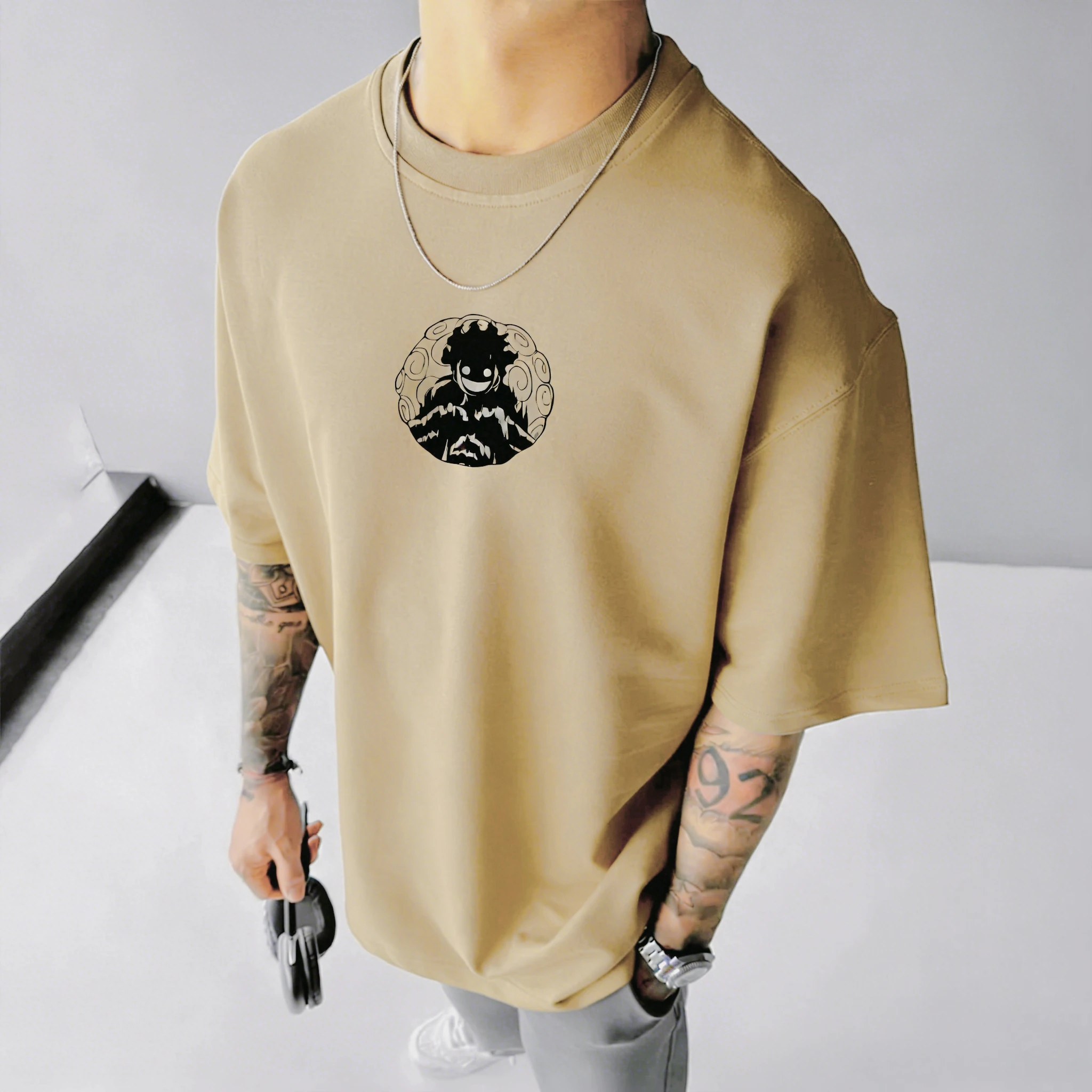 One Piece Action Anime Rufy Stampa Uomo Donna T-shirt in cotone Harajuku Y2K Streetwear Estate Casual Grafica T-shirt oversize