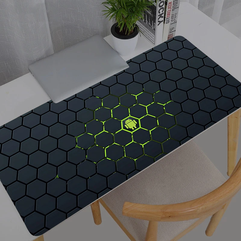 Mouse Pad Anime Hexagon Gamer Large XXL Keyboard Desk Durable Mouse Mat Carpet Rubber Tapis Souris Gaming Notbook Mousepad