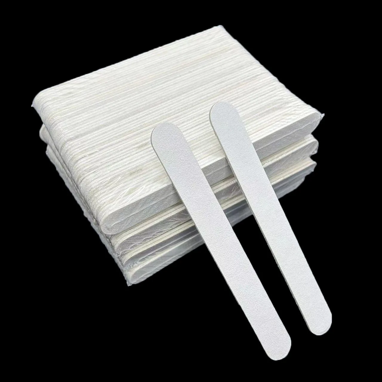 600 Stuks Witte Houten Nagelvijl 100/180 80/80,120/120 Houten Schuurplaat Nagelvijl Manicure Tool Nail Art Tool