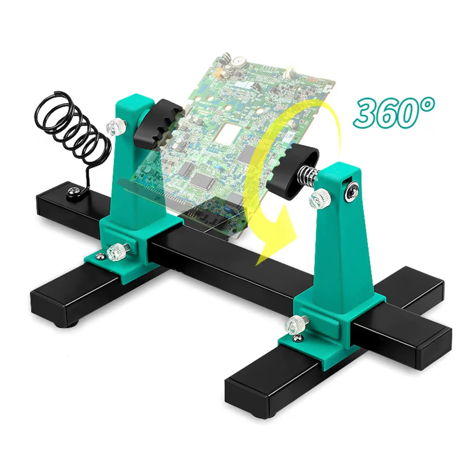 ALLSOME 0-200mm supporto per PCB regolabile rotazione di 360 ° circuito stampato Jig saldatura assemblaggio supporto morsetto strumenti di