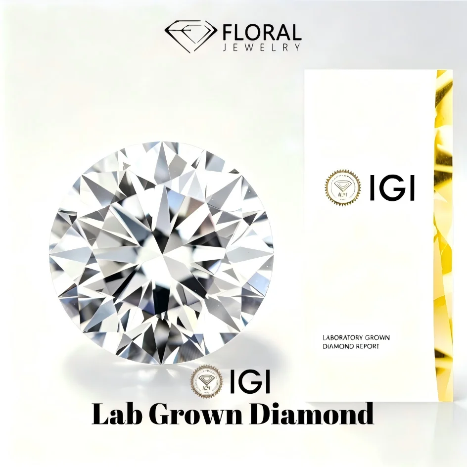 IGI Diamond Certificate Wholesale Loose CVD HPHT Lab Grown Diamond 5ct 6ct 8ct 10ct Round Solitaire GIA DEF Exellent Cut For Acc