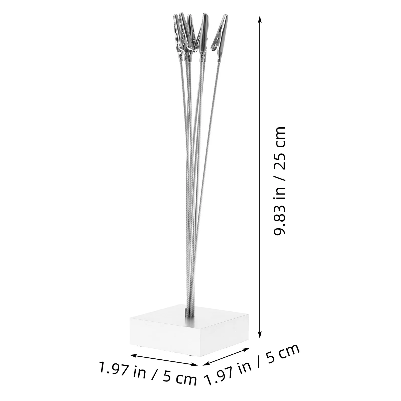 

Photo Folder Branch Tree Holder Stand with Clips Desktop Picture Display Silver