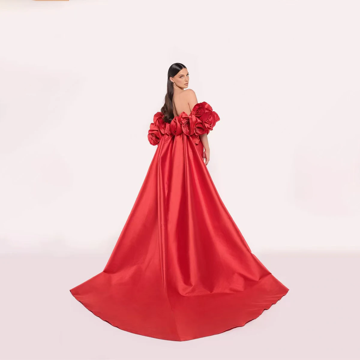 2피스 이브닝 드레스와 망토 여성 재킷 플로럴 스위트하트 프롬 가운 머메이드 코르셋 웨딩 드레스 여성 세트