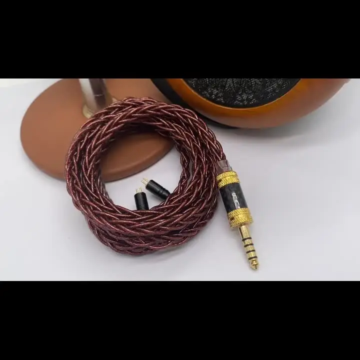 ZiSin 36 8-Core HIFI Earphone Cable 1.25m Purple