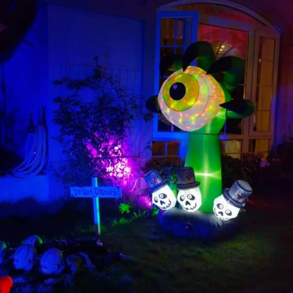 Halloween Inflatables Decoration 6 Foot,Monster Hand with Eyeball Scary Sound LED Lights Blow Up Lighted Yard Decor Outdoor