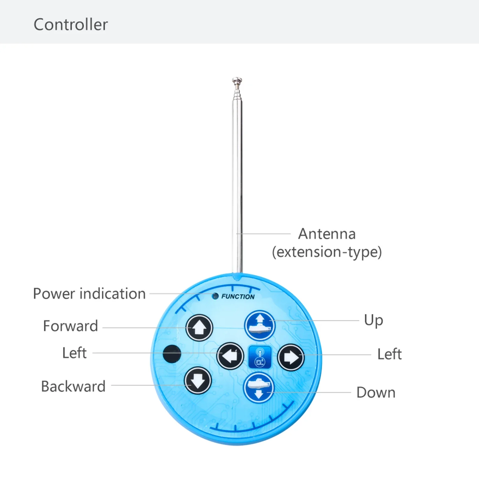 RC Submarine 0.1m/s Speed Remote Control Boat Waterproof Children's Diving Fish Tank Toy Mini Military Simulation Model for Gift