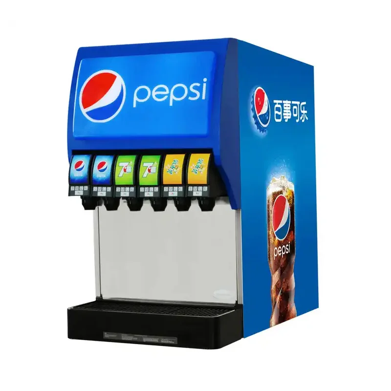 4-6 Flavors Post Mix Cold Drink Soda Beverage Dispenser With Cooling System For Commercial