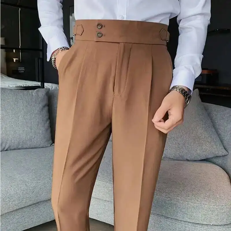 

2021 Fashion Business Casual Mens Office Formal Pants Men's Social Trousers Menautumn Dress Pants For Men Pantalon Costume Homme