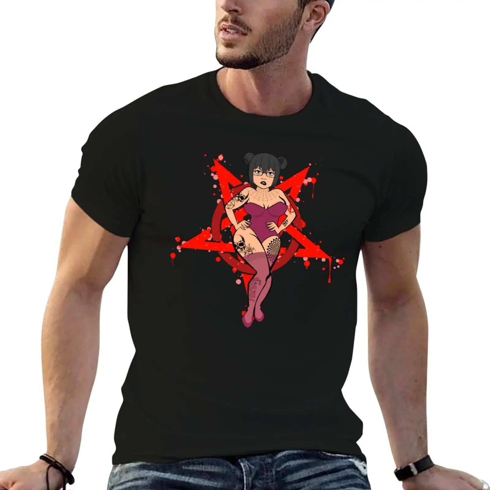 

Gothic dirty inked and curvy T-Shirt t shirts for man cotton funny t shirt for man 100 percent cotton T-Shirt