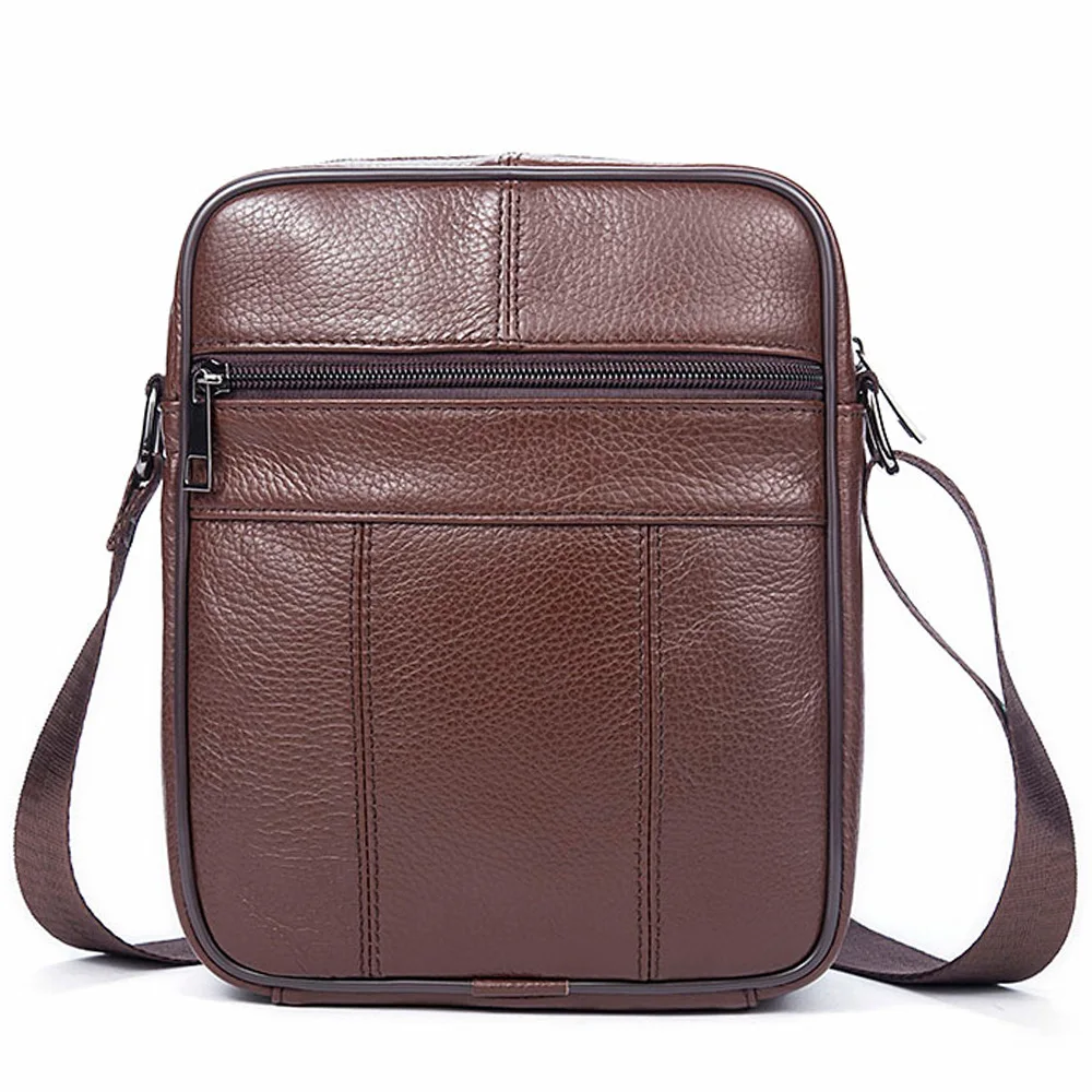 

Hot Fashion Men Messenger Bags Genuine Leather Handbags for Man Luxury Brand Male Crossbody Bag for Mini Pad Boy Shoulder Bag