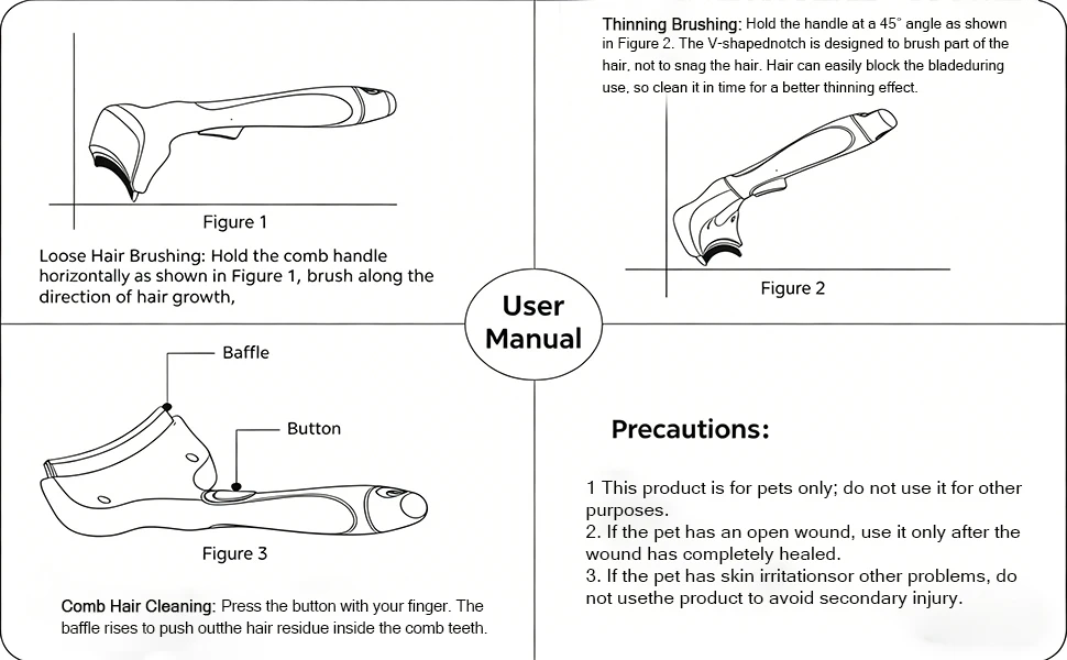 Pet Deshedding Comb，Pet deshedding brush，Pet grooming brush