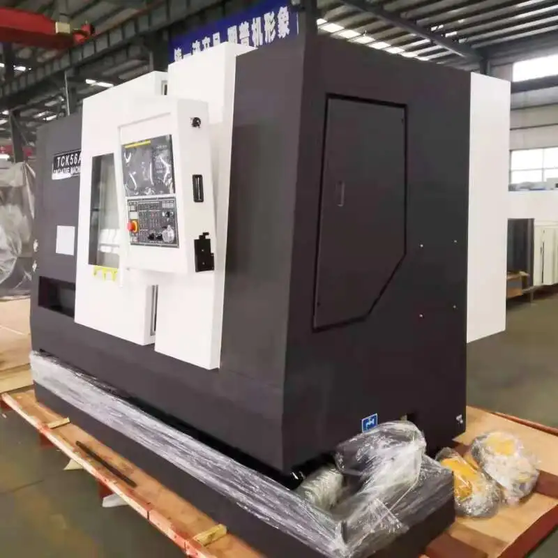 TCK56Y Fanuc مخرطة CNC هاين أجزاء كبيرة معالجة مغزل واحد يدوي أفقي درجة أوتوماتيكية مستعملة الحالة سيمنز