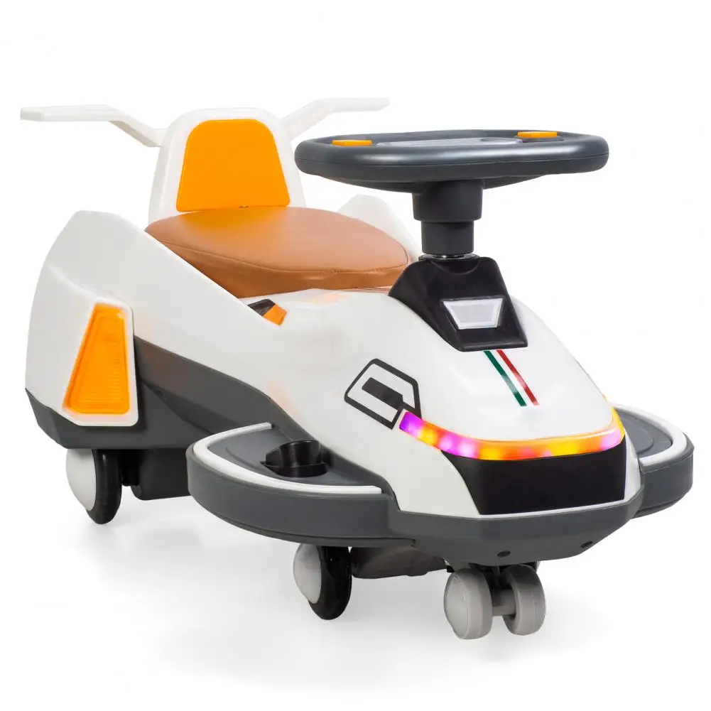 Voiture électrique Wiggle pour enfants de 1 à 6 ans, avec musique légère et casque, jouet balançoire 2 en 1, roue d'absorption des chocs clignotante, jouet pour enfants
