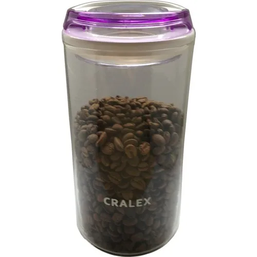 Cralex Regina 1200 ml Purple Lid Borosilicate Glass Jar