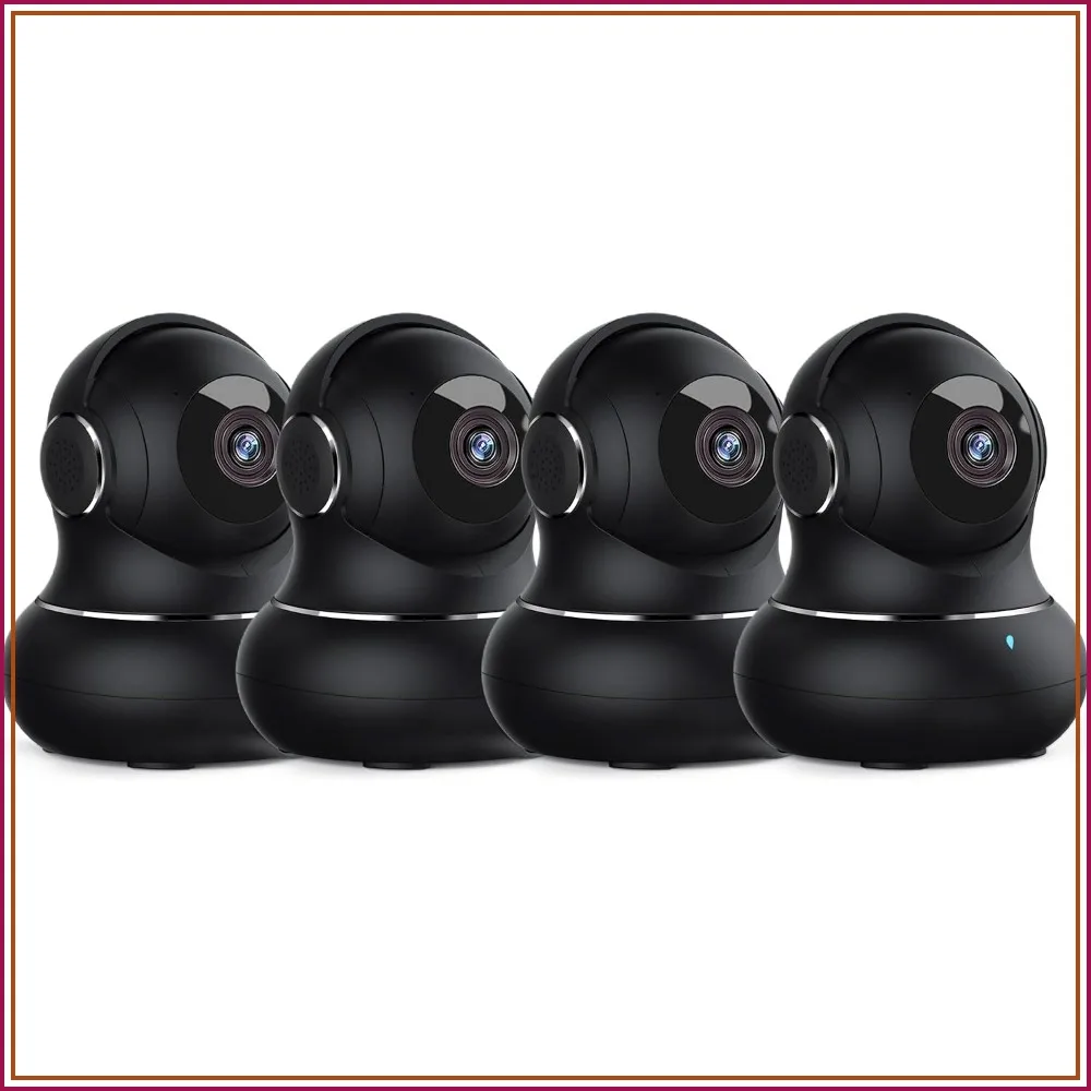 

2K Indoor Security Camera, 360° Motion Detection, WiFi Baby Monitor, Pan/Tilt Pet Cam, IR Night Vision, 2-Way Audio, 4 Pack